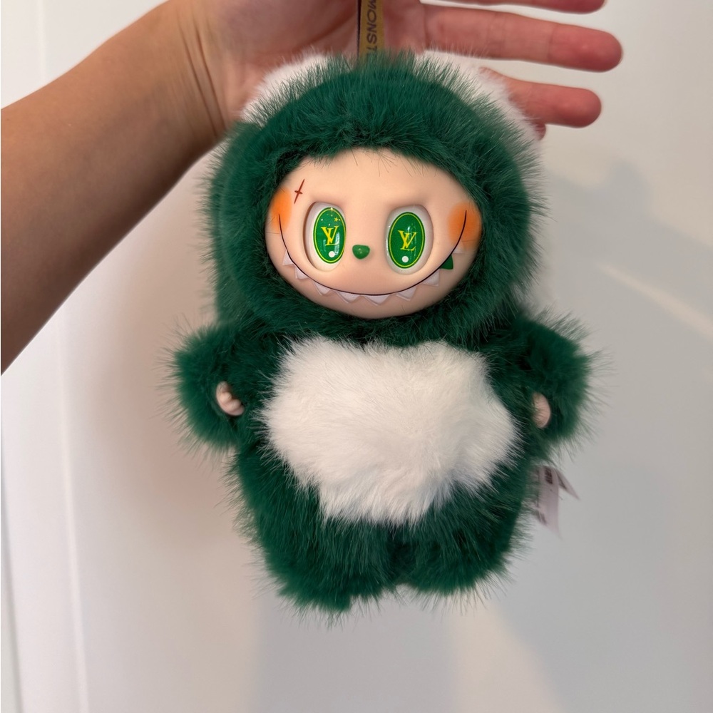 Green Labubu Plush Bunny Keychain Stuffed Animal Charm Not from Pop Mart-Gift - Picture 7 of 13